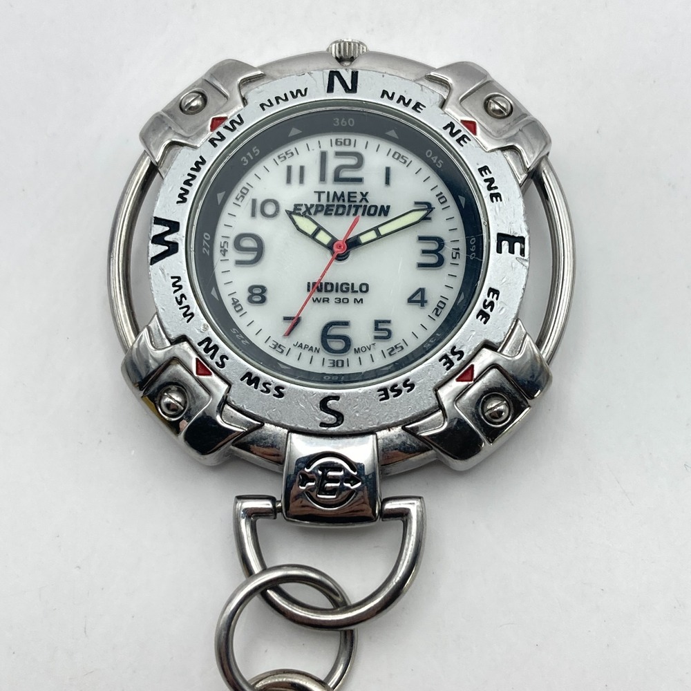 Timex Expedition Men's Watch Clip Carabiner 40mm BROKEN INDIGLO New Battery